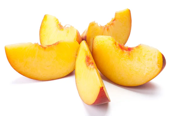 Nectarine peach family fruit isolated on white — Stock Photo, Image