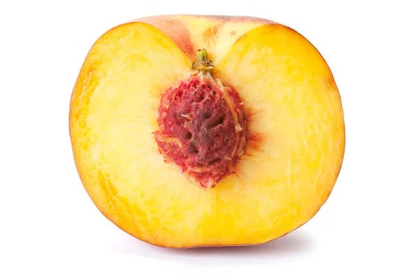 Nectarine peach family fruit isolated on white — Stock Photo, Image
