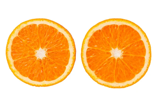 Dos rebanadas de naranja — Foto de Stock