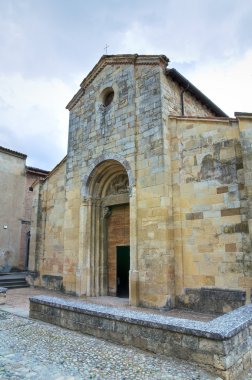 Parish Kilisesi St giorgio. vigoleno. Emilia-Romagna. İtalya.