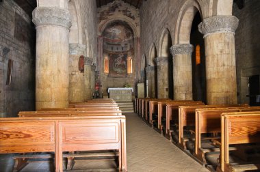 Parish Kilisesi St giorgio. vigoleno. Emilia-Romagna. İtalya.