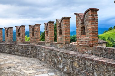 vigoleno Kalesi. Emilia-Romagna. İtalya.