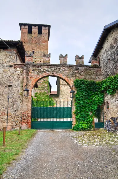 Zamek vigolzone. Emilia-Romania. Włochy. — Zdjęcie stockowe