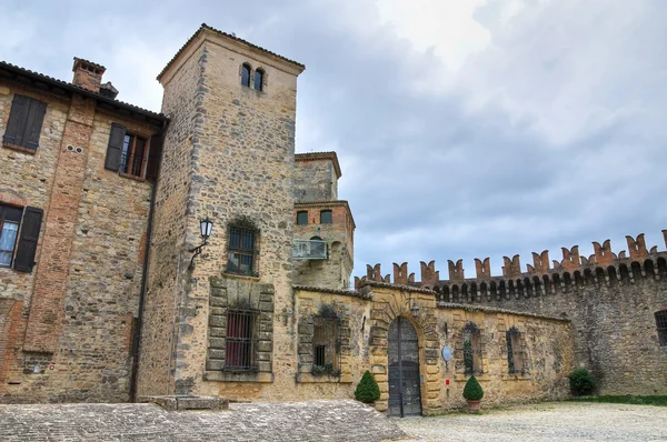 Vigoleno 的城堡。艾米利亚-罗马涅。意大利. — 图库照片