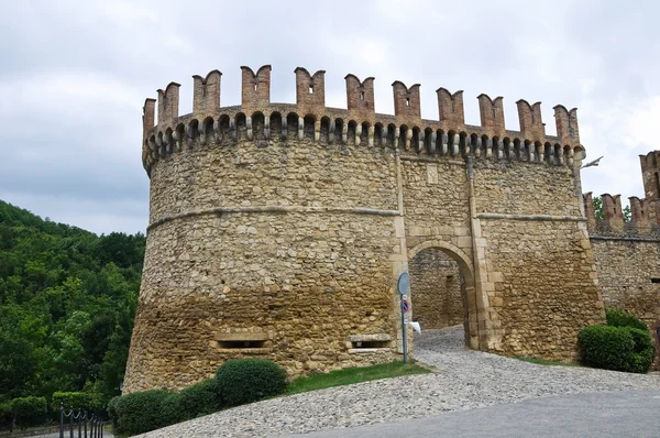 Slottet av vigoleno. Emilia-Romagna. Italien. — Stockfoto
