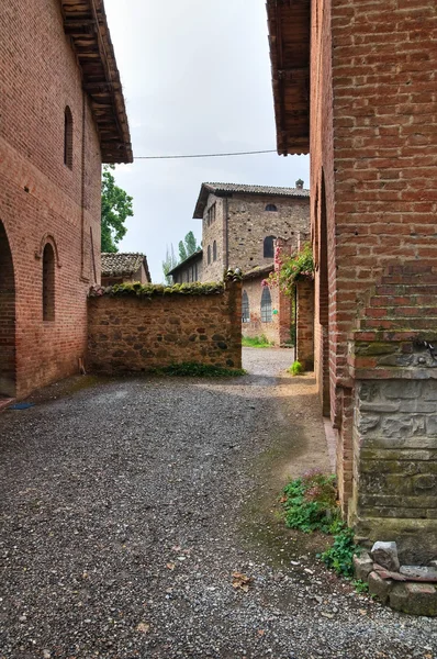 Pohled grazzano visconti. Emilia-Romagna. Itálie. — Stock fotografie