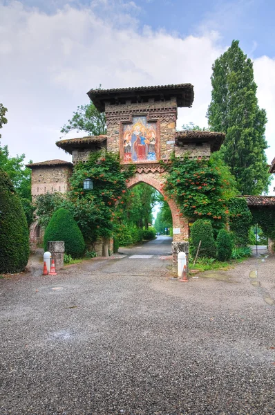 Weergave van grazzano visconti. Emilia-Romagna. Italië. — Stockfoto