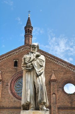 Gian domenico romagnosi heykeli. Piacenza. Emilia-Romagna. İtalya.