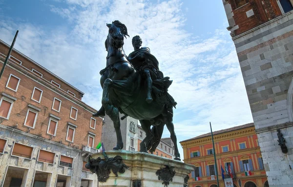 Kwadraat van de paarden. Piacenza. Emilia-Romagna. Italië. — Stockfoto