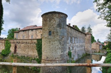 lisignano Kalesi. Gazzola. Emilia-Romagna. İtalya.