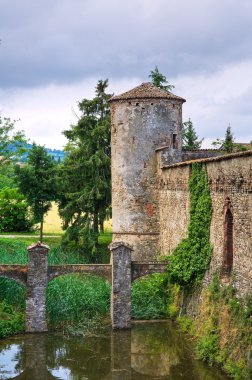 lisignano Kalesi. Gazzola. Emilia-Romagna. İtalya.