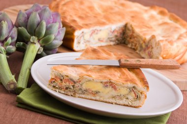 Artichoke Pie. clipart