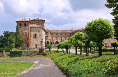 agazzano Kalesi. Emilia-Romagna. İtalya.