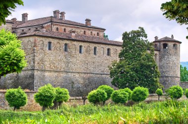 agazzano Kalesi. Emilia-Romagna. İtalya.