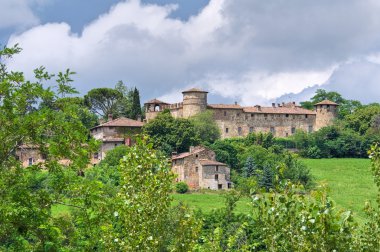 statto Kalesi. Travo.Emilia-İtalya romagna..