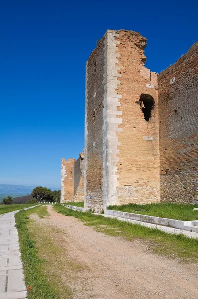 Lucera 的城堡。普利亚大区。意大利. — 图库照片
