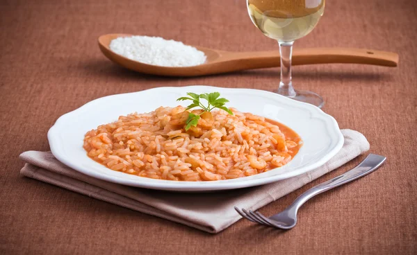 Shrimp risotto. — Stock Photo, Image