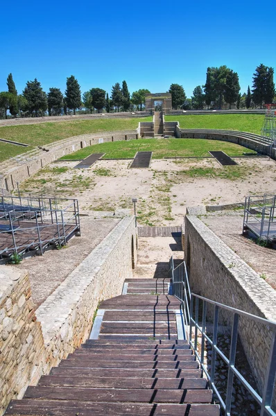Amfiteatr lucera. Puglia. Włochy. — Zdjęcie stockowe