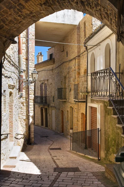 골목입니다. pietramontecorvino입니다. 풀리아입니다. 이탈리아. — 스톡 사진