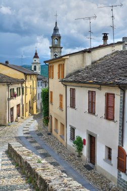 panoramik compiano. Emilia-Romagna. İtalya.