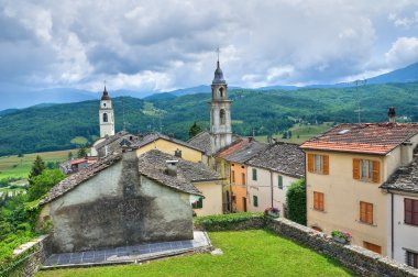panoramik compiano. Emilia-Romagna. İtalya.