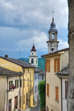 panoramik compiano. Emilia-Romagna. İtalya.