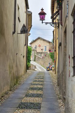 alleyway. Compiano. Emilia-Romagna. İtalya.