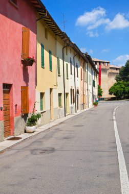 Alleyway. Montechiarugolo. Emilia-Romagna. Italy. clipart