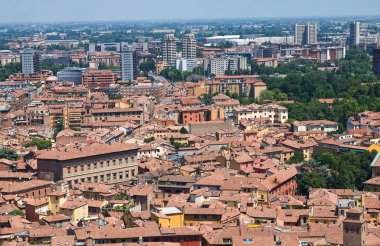 bologna panoramik manzaralı. Emilia-Romagna. İtalya.