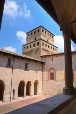 torrechiara Kalesi. Emilia-Romagna. İtalya.