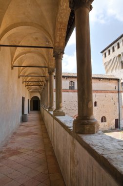 torrechiara Kalesi. Emilia-Romagna. İtalya.