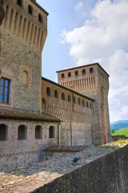 torrechiara Kalesi. Emilia-Romagna. İtalya.