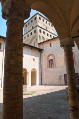 torrechiara Kalesi. Emilia-Romagna. İtalya.