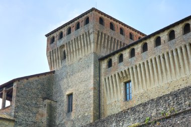 torrechiara Kalesi. Emilia-Romagna. İtalya.