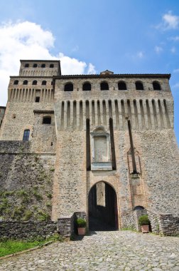 torrechiara Kalesi. Emilia-Romagna. İtalya.