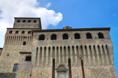 torrechiara Kalesi. Emilia-Romagna. İtalya.