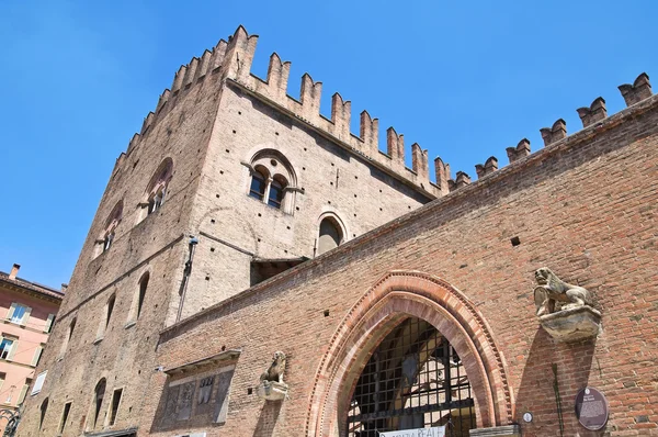 Koning enzo's paleis. Bologna. Emilia-Romagna. Italië. — Stockfoto