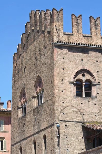 Koning enzo's paleis. Bologna. Emilia-Romagna. Italië. — Stockfoto