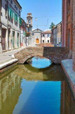 View of Comacchio. Emilia-Romagna. Italy. clipart