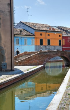 sisti Köprüsü. Comacchio. Emilia-Romagna. İtalya.