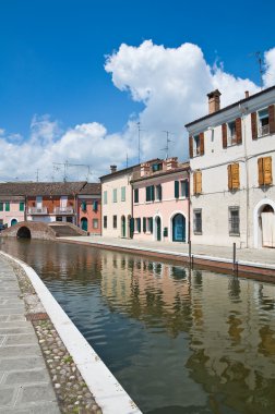 comacchio görünümü. Emilia-Romagna. İtalya.