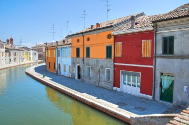 comacchio görünümü. Emilia-Romagna. İtalya.