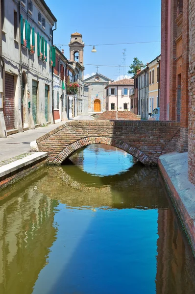 Widok comacchio. Emilia-Romania. Włochy. — Zdjęcie stockowe