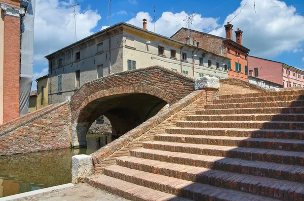 Ponte da Polícia. Comacchio. Emilia-Romagna. Itália . — Fotografia de Stock