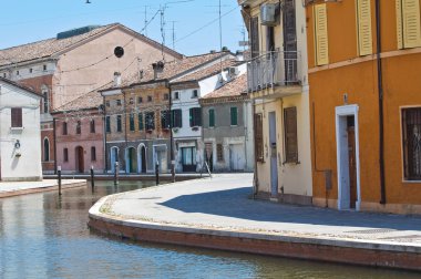 comacchio görünümü. Emilia-Romagna. İtalya.