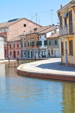 comacchio görünümü. Emilia-Romagna. İtalya.