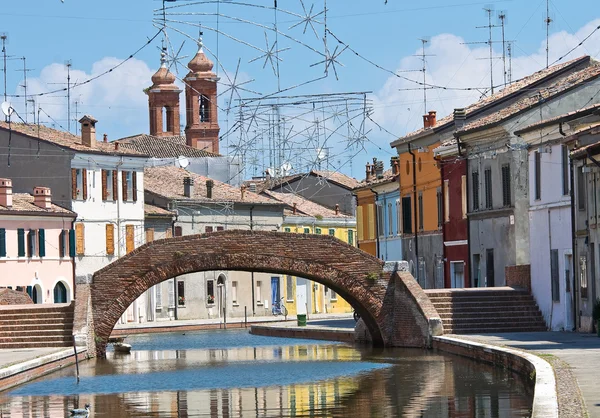 St. Peter? s mostem. Comacchio. Emilia-Romagna. Itálie. — Stock fotografie