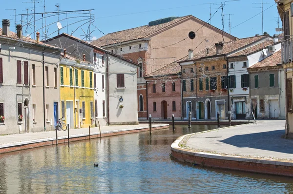 Vista de Comacchio. Emilia-Romagna. Itália . — Fotografia de Stock
