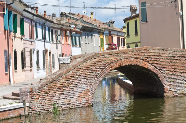 Sisti Brücke. comacchio. Emilia-Romagna. Italien. — Stockfoto