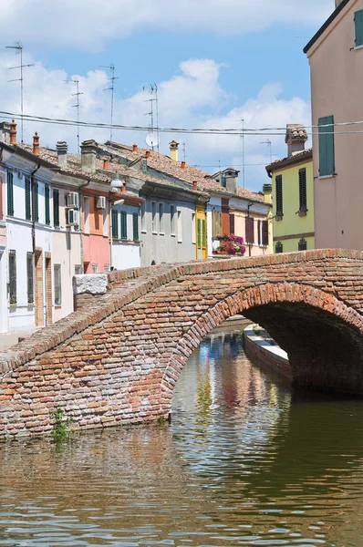 Puente Sisti. Comacchio. Emilia-Romaña. Italia . —  Fotos de Stock